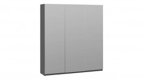 Шкаф-купе с 3 зеркальными дверями «Оскар» Ручка серебро, Серый графит в Советском - sovetskij.mebel-tymen.ru | фото