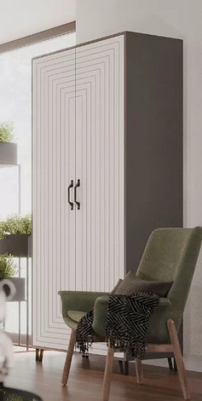 Шкаф Квадро М-3 двухдверный, серый графит/софт вайт в Советском - sovetskij.mebel-tymen.ru | фото