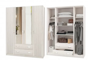 Шкаф ПШ-3 с зеркалом Сабрина-2 Ясень анкор светлый в Советском - sovetskij.mebel-tymen.ru | фото