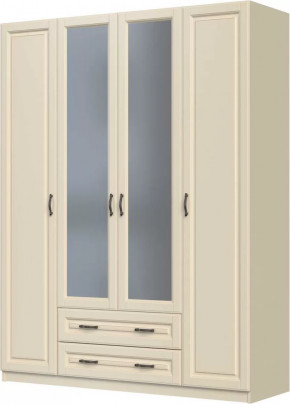 Шкаф ШР-4 "Кантри" 2 зеркала, слоновая кость в Советском - sovetskij.mebel-tymen.ru | фото