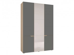 Шкаф трехстворчатый Анталия Сонома-Графит софт в Советском - sovetskij.mebel-tymen.ru | фото