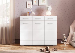 СИМБА Комод 3ящ, 3дв. (ш1200*г442*в985мм), Белый глянец в Советском - sovetskij.mebel-tymen.ru | фото