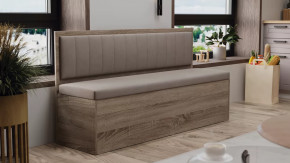 Скамья прямая «Берген» Дуб Сонома трюфель, Велюр Мокко светлый в Советском - sovetskij.mebel-tymen.ru | фото