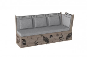 Скамья со спальным местом РОДЕНГО Сонома трюфель / Рогожка Серая в Советском - sovetskij.mebel-tymen.ru | фото