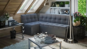 Скамья угловая «Домино» со спальным местом исп. 2 Кожзам Серый, Велюр Серый в Советском - sovetskij.mebel-tymen.ru | фото