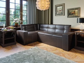 Скамья угловая со спальным местом КВАДРО Тип 4 Коричневый в Советском - sovetskij.mebel-tymen.ru | фото