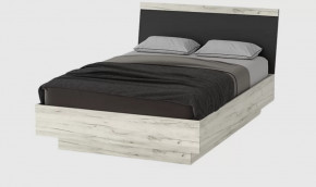 СОНАТА КРС-1400 Кровать с ПМ (с/м 1400*2000 мм), ЛДСП дуб крафт белый-антрацит в Советском - sovetskij.mebel-tymen.ru | фото