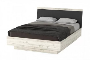 СОНАТА КРС-1600 Кровать с ПМ (с/м 1600*2000 мм), ЛДСП дуб крафт белый-антрацит в Советском - sovetskij.mebel-tymen.ru | фото