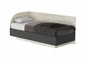 СОНАТА КРС-900 Кровать (софа) с ПМ (с/м 900*2000 мм), ЛДСП дуб крафт белый-антрацит в Советском - sovetskij.mebel-tymen.ru | фото