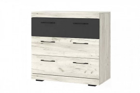 СОНАТА КС-900 Комод 3ящ. (ш900*г450*в870мм), ЛДСП дуб крафт белый-антрацит в Советском - sovetskij.mebel-tymen.ru | фото