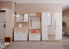 СОНАТА  ПРИХОЖАЯ №ДСБГ-1, ЛДСП дуб сонома/ЛДСП белый глянец в Советском - sovetskij.mebel-tymen.ru | фото