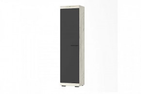 СОНАТА ШС-500 Шкаф 1дв. (ш500*г368*в1966мм), ЛДСП крафт белый/ЛДСП антрацит в Советском - sovetskij.mebel-tymen.ru | фото