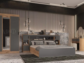 Спальный гарнитур Басямиф, графит/дуб крафт в Советском - sovetskij.mebel-tymen.ru | фото