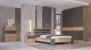 Спальный гарнитур Ленора Дуб вотан/Графит в Советском - sovetskij.mebel-tymen.ru | фото