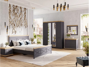 Спальный гарнитур Лиана-1 Дуб Крафт Золотой/Графит в Советском - sovetskij.mebel-tymen.ru | фото