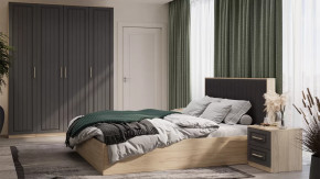 Спальный гарнитур «Сэнди» №4 Вяз благородный, Серый вулкан, Велюр Графит в Советском - sovetskij.mebel-tymen.ru | фото