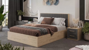 Спальный гарнитур «Сэнди» стандартный №2 Вяз благородный, Серый вулкан, Велюр Графит в Советском - sovetskij.mebel-tymen.ru | фото