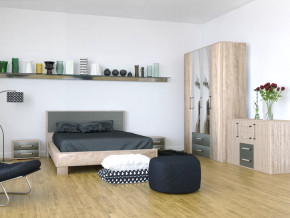 Спальный гарнитур ВЕРСАЛЬ-2 Дуб баррик/Ясень анкор/Белый в Советском - sovetskij.mebel-tymen.ru | фото