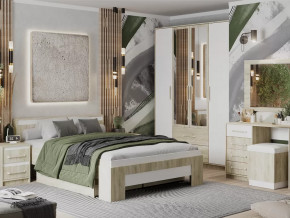 Спальный гарнитур Эдем-1 Дуб сонома/Белый жемчуг в Советском - sovetskij.mebel-tymen.ru | фото
