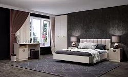 Спальня №2 "Капри" Сатин в Советском - sovetskij.mebel-tymen.ru | фото