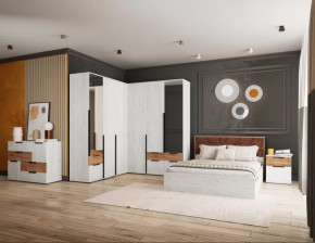 Спальня №2 Лилль Дуб крафт белый/дуб крафт табачный в Советском - sovetskij.mebel-tymen.ru | фото