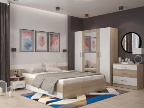 Спальня Леси Сонома-Белый с четырехстворчатым шкафом в Советском - sovetskij.mebel-tymen.ru | фото