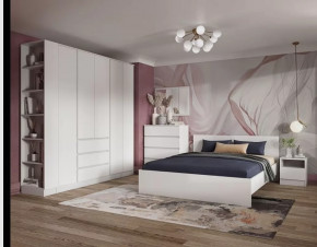 Спальня Мэнкс, набор №1 Белый/графит серый в Советском - sovetskij.mebel-tymen.ru | фото