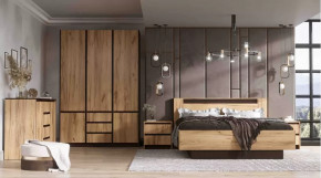 Спальня серия Бостон дуб вотан в Советском - sovetskij.mebel-tymen.ru | фото