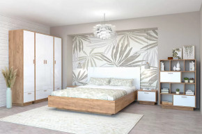 Спальня Эго, набор №БГ-1, дуб крафт золотой/белый глянец Диал в Советском - sovetskij.mebel-tymen.ru | фото