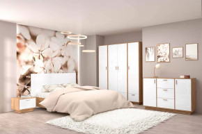 Спальня Эго, набор №БГ-2, дуб крафт золотой/белый глянец Диал в Советском - sovetskij.mebel-tymen.ru | фото