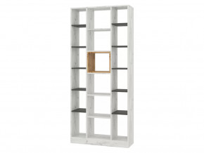Стеллаж Кент-1 Секция-7 Дуб Крафт Белый/Антрацит в Советском - sovetskij.mebel-tymen.ru | фото