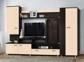 Стенка "Аллегро" вариант 3 венге Linum/дуб белфорт в Советском - sovetskij.mebel-tymen.ru | фото