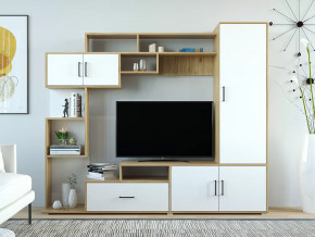 Стенка Пекин Белый-Крафт Золотой в Советском - sovetskij.mebel-tymen.ru | фото