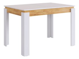 Стол обеденный раздвижной Гермес 2 белое дерево/дуб крафт золотой в Советском - sovetskij.mebel-tymen.ru | фото