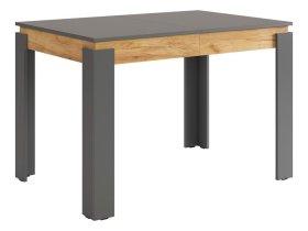 Стол обеденный раздвижной Гермес 2 графит/дуб крафт золотой в Советском - sovetskij.mebel-tymen.ru | фото