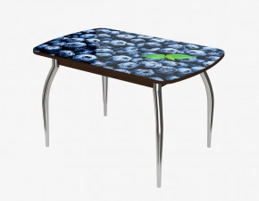 Стол Бостон-2 ф/п Черника, 1100*700 мм, венге/хром триумф в Советском - sovetskij.mebel-tymen.ru | фото