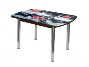 Стол Бостон-2 ф/п Лёд, 900*600 мм, венге/хром брифинг в Советском - sovetskij.mebel-tymen.ru | фото