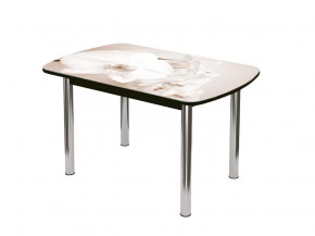 Стол Бостон-2 ф/п Лунная орхидея, 1100*700 мм, венге/хром брифинг в Советском - sovetskij.mebel-tymen.ru | фото