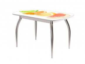 Стол Бостон-2 ф/п Микс, 1100*700 мм, белый/хром триумф в Советском - sovetskij.mebel-tymen.ru | фото