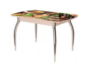 Стол Бостон-2 ф/п Олива, 1100*700 мм, дуб атланта/хром триумф в Советском - sovetskij.mebel-tymen.ru | фото