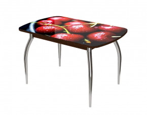 Стол Бостон-2 ф/п Вишня, 1100*700 мм, венге/хром триумф в Советском - sovetskij.mebel-tymen.ru | фото