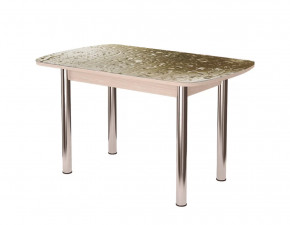 Стол Бостон-2, фотопечать Дождь, дуб атланта/хром брифинг в Советском - sovetskij.mebel-tymen.ru | фото