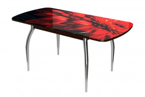 Стол Бостон-3 Красная гербера, раздвижной, фотопечать/венге/хром триумф в Советском - sovetskij.mebel-tymen.ru | фото