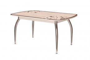 Стол Бостон-3 раздвижной, Цветы, фотопечать/хром триумф в Советском - sovetskij.mebel-tymen.ru | фото