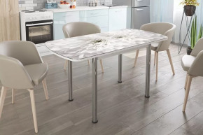 Стол Бостон-3 раздвижной, Флоренс, фотопечать/хром брифинг в Советском - sovetskij.mebel-tymen.ru | фото