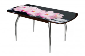 Стол Бостон-3 Розовая орхидея, раздвижной, фотопечать/венге/хром триумф в Советском - sovetskij.mebel-tymen.ru | фото