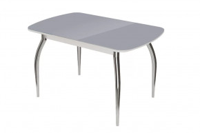 Стол "Бостон", антрацит глянец/белый/хром триумф в Советском - sovetskij.mebel-tymen.ru | фото