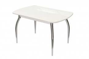 Стол Бостон, белый глянец/белый/хром триумф в Советском - sovetskij.mebel-tymen.ru | фото