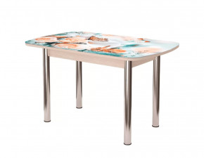 Стол Бостон ф/п Бабочки, 1100*700 мм, дуб атланта/хром брифинг в Советском - sovetskij.mebel-tymen.ru | фото