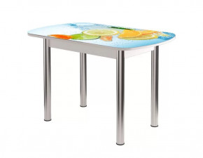 Стол Бостон ф/п Фреш, 900*600 мм, белый/хром брифинг в Советском - sovetskij.mebel-tymen.ru | фото